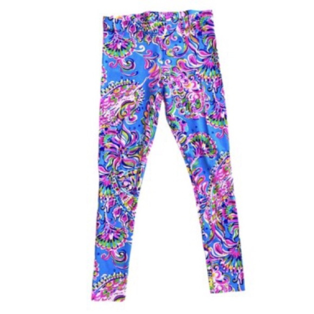 Lilly Pulitzer GIRLS Leggings in “Mermaid Grotto” NWOT